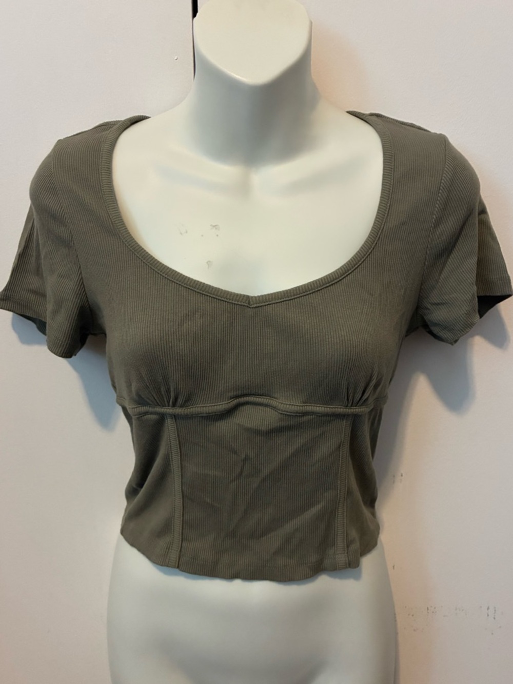 Army Green Crop top